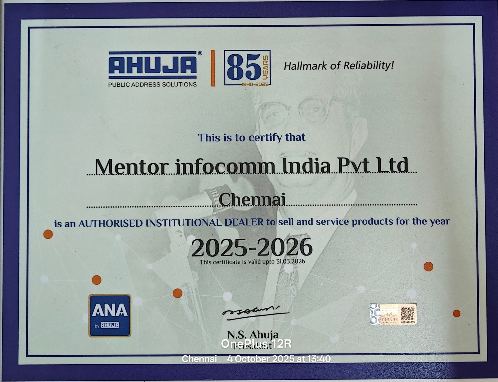 Zoom Authorized Reseller Letter