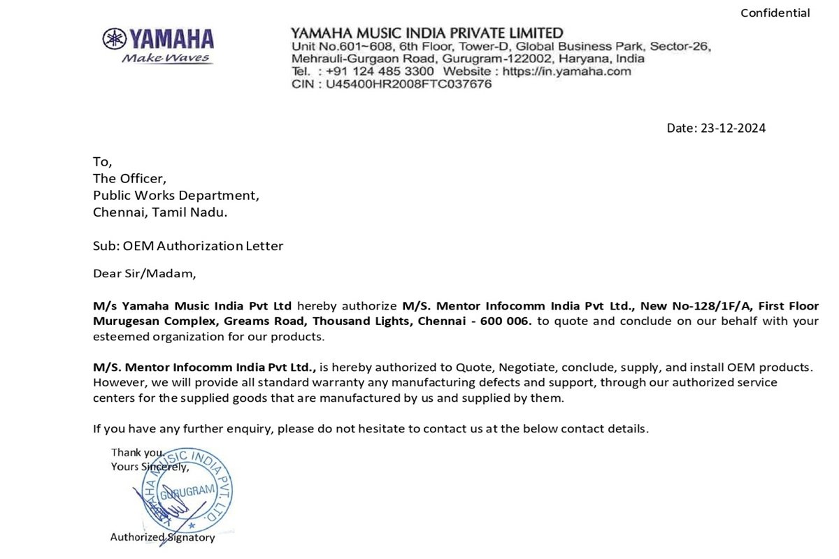 Zoom Authorized Reseller Letter